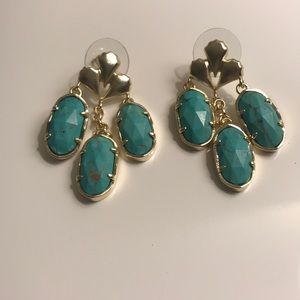 Barely worn turquoise Kendra Scott earrings